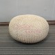 Hand Knitted pouf ottoman