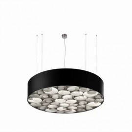 Suspension LED design Spiro Noir