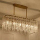 Cold Heart Ice Glass Rectangular Chandelier