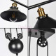 Industrial Iron Pulley triple pendant lamp with Edison bulbs