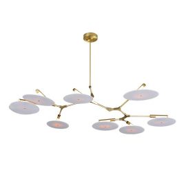 Branching Disc Design LED chandelier 9 lights