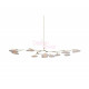 Chandelier LED design Branching Disc 11 lampes