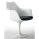 Chaise design Tulip avec accoudoirs en fibre de verre