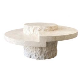 Table Basse Sculpturale en Pierre Naturelle