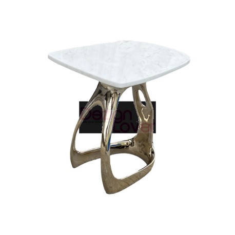 Pyra Marble Sculptural Side Table