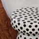 Black and White Spotted Ceramic Garden Stool