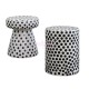 Black and White Spotted Ceramic Garden Stool