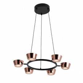 Suspension LED design OLO Ring 6 lampes