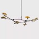 Chandelier LED design Branching Disc Brass