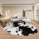 Cowhide Patchwork Rug Oval