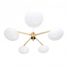 Six Lune Vintage Ceiling lamp 5 globes Angelo Lelii