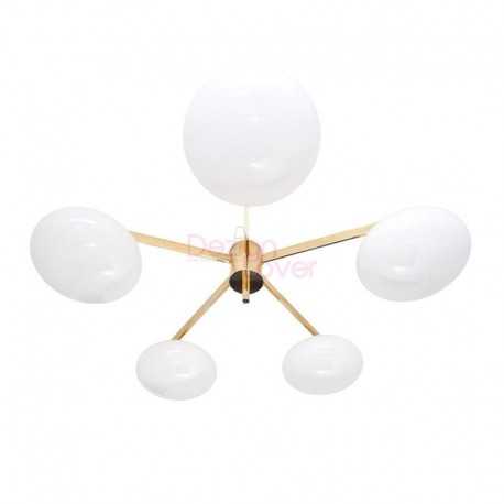 Six Lune Vintage Ceiling lamp 5 globes Angelo Lelii