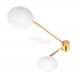 Plafonnier design Vintage Laiton Six Lune 2 globes