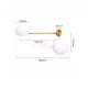 Plafonnier design Vintage Laiton Six Lune 2 globes