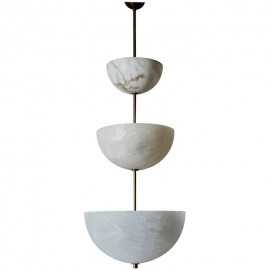 Alabaster Half Spheres Vertical Suspension