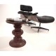 Tabouret design style Charles & Ray Eames walnut