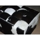 Tabouret Cube Ottomane Peau de vache