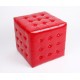 9 Glossy Tufted Cube stool Ottoman