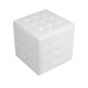 9 Glossy Tufted Cube stool Ottoman