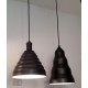 Step pendant lamp in black