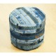 Tabouret Ottoman en motif Jeans Strip