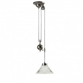 Industrial Pulley single pendant lamp with Edison bulbs