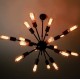 Chandelier design industriel sputnik avec 18 ampoules