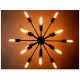 Chandelier design industriel sputnik avec 18 ampoules