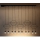 Suspension LED design Wireflow modèle 2D rang